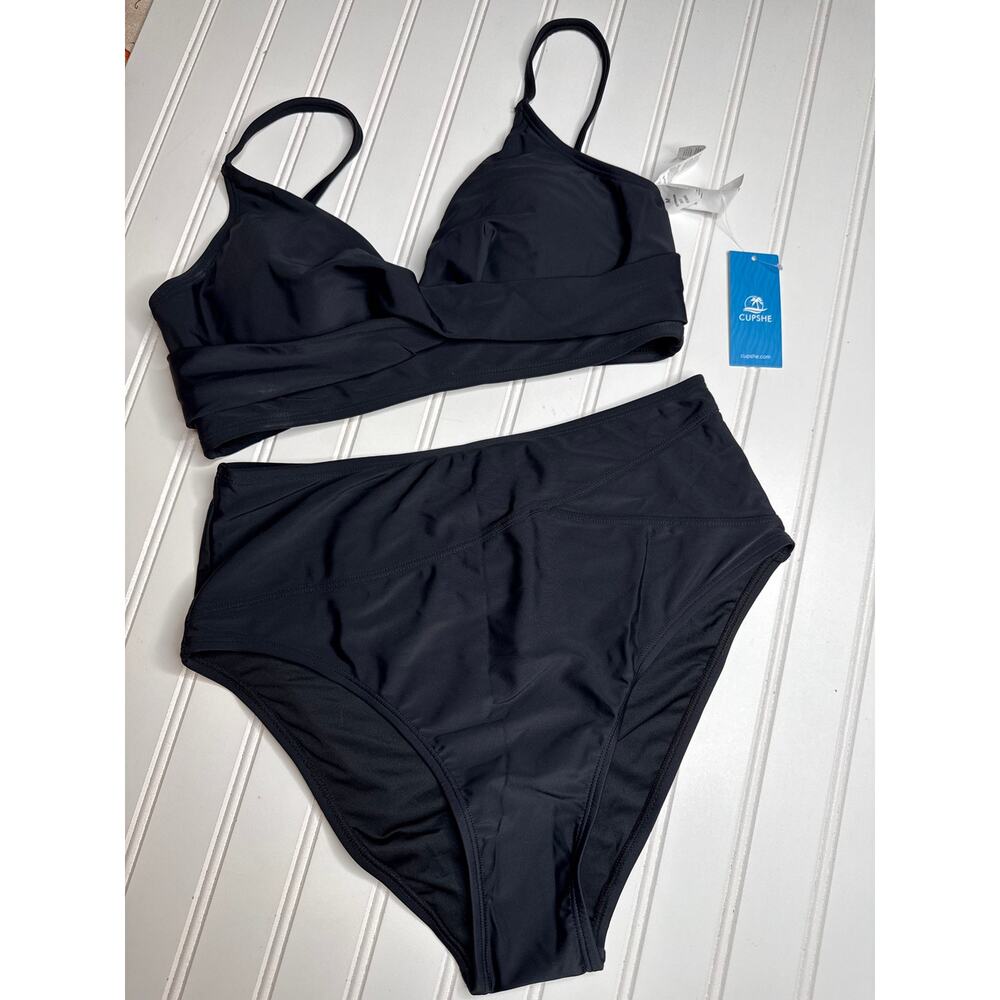NWT Cupshe Lot of 2 Two Piece Bikinis 2-PC Bathing Suit Swim Beach Paddle Sz M - Picture 4 of 9